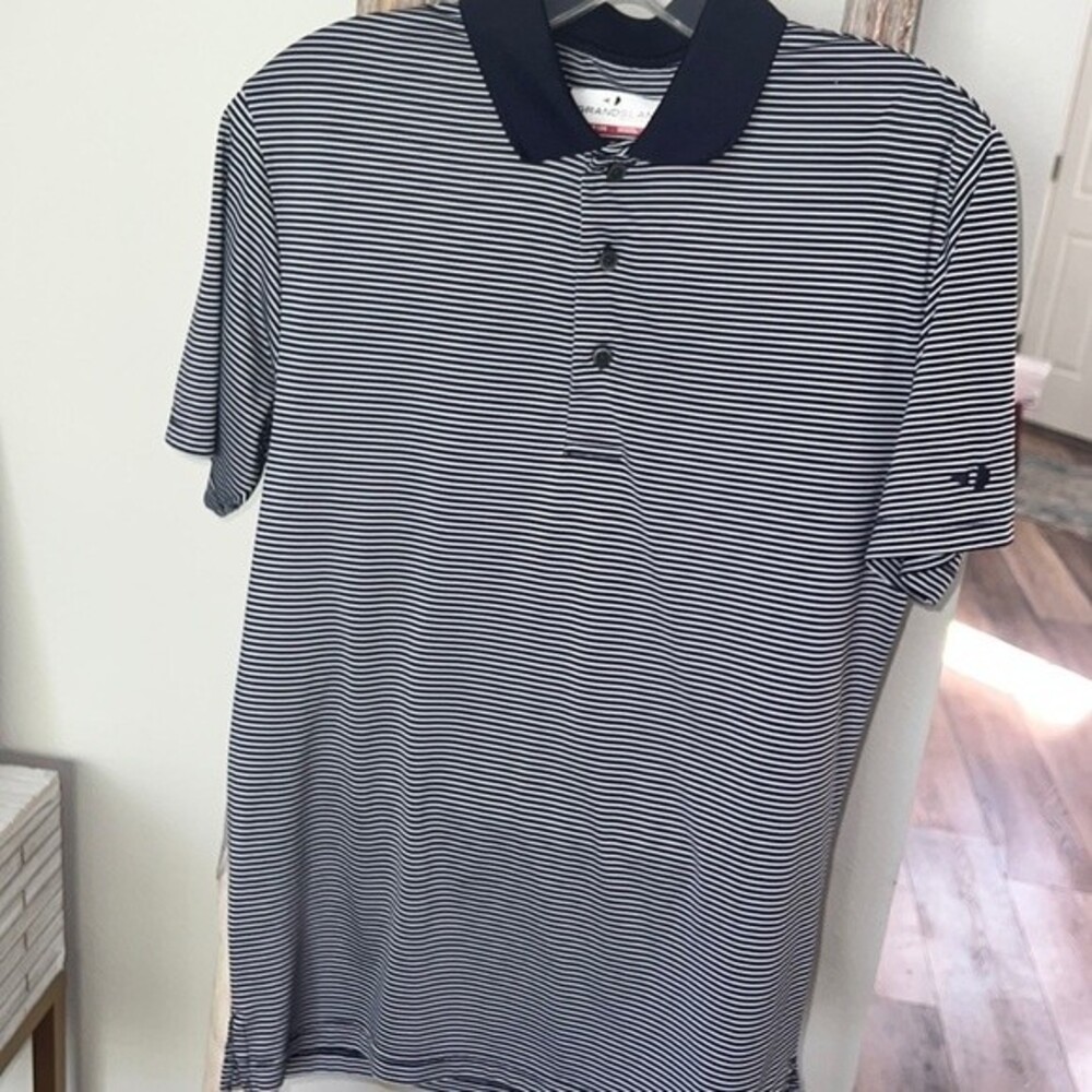 Men’s Grand Slam Performance Golf Striped Dri Fit Polo‎ sz S